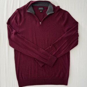 Nordstrom Men's Washable Merino Quarter Zip Sweater